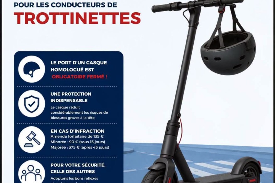Cher : le casque devient obligatoire à trottinette électrique à partir du 11 juillet